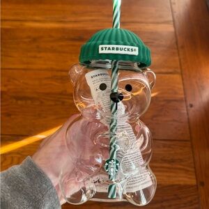 Starbucks Green Lid Bear Tumbler